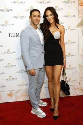 Marcel Remus und Davina Potratz bei der Remus Pre Award Tea Time zugunsten der DKMS im Beverly Hills Hotel. Beverly Hills, 08.03.2023
