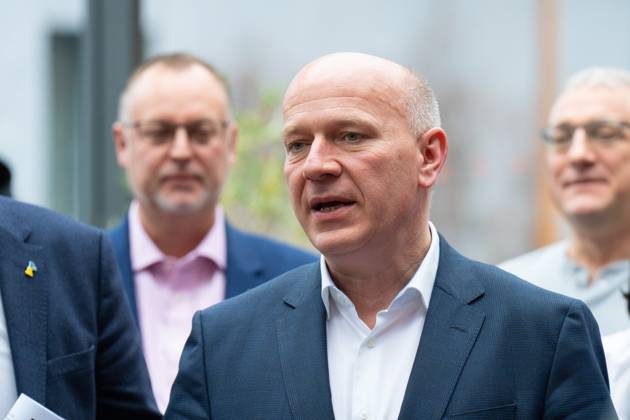 Koalitionsverhandlungen, Kai Wegner, CDU, Landesvorsitzender Franziska Giffey, SPD, Regierende Bürgermeisterin von Berlin, Stefan Evers, CDU, Kai Wegner, CDU, Landesvorsitzender der CDU Berlin, Raed Saleh, SPD, Vorsitzender der SPD Berlin, Koalitionsverhandlungen zwischen CDU und SPD Berlin Berlin GER