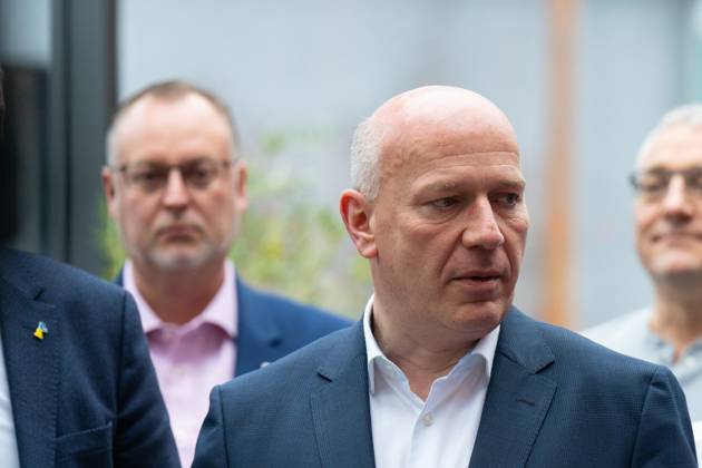 Koalitionsverhandlungen, Kai Wegner, CDU, Landesvorsitzender Franziska Giffey, SPD, Regierende Bürgermeisterin von Berlin, Stefan Evers, CDU, Kai Wegner, CDU, Landesvorsitzender der CDU Berlin, Raed Saleh, SPD, Vorsitzender der SPD Berlin, Koalitionsverhandlungen zwischen CDU und SPD Berlin Berlin GER