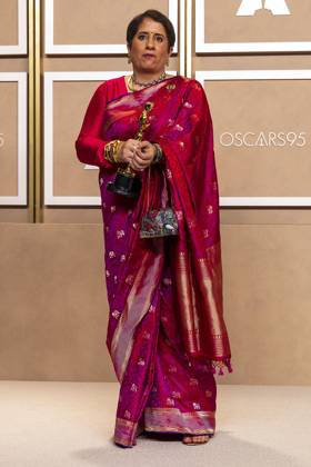 Guneet Monga poses with her Oscar award for Best Documentary Short Film for The Elephant Whisperers , in the press room of the Academy Awards ceremony, today, at the theater Dolby from Hollywood, USA, 12 March 2023. The Elephant Whisperers wins the Oscar for Best Documentary Short Film !ACHTUNG: NUR REDAKTIONELLE NUTZUNG!  Copyright: xArmandoxArorizox AME1958 20230313-1a7e2bd288bb319ddbb3a4addd70904e14311a9e