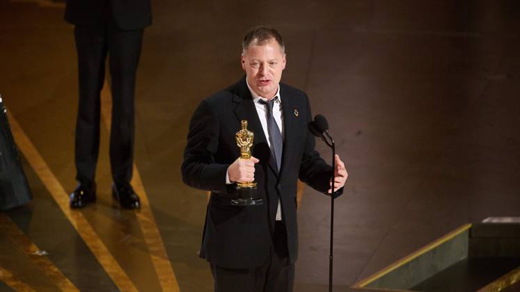 Matthew Freud accepts the OscarÂ® for Animated Short Film during the live ABC telecast of the 95th OscarsÂ® at the DolbyÂ® Theatre at Ovation Hollywood on Sunday, March 12, 2023.  Copyright: xA.M.P.A.S.x 34494-468PLX