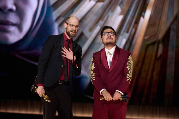 Daniel Scheinert and Daniel Quan accept the OscarÂ® for Directing during the live ABC telecast of the 95th OscarsÂ® at the DolbyÂ® Theatre at Ovation Hollywood on Sunday, March 12, 2023.  Copyright: xA.M.P.A.S.x 34494-518PLX