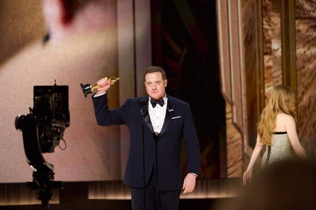 Brendan Fraser accepts the OscarÂ® for Actor in a Leading Role during the live ABC telecast of the 95th OscarsÂ® at the DolbyÂ® Theatre at Ovation Hollywood on Sunday, March 12, 2023.  Copyright: xA.M.P.A.S.x 34494-522PLX