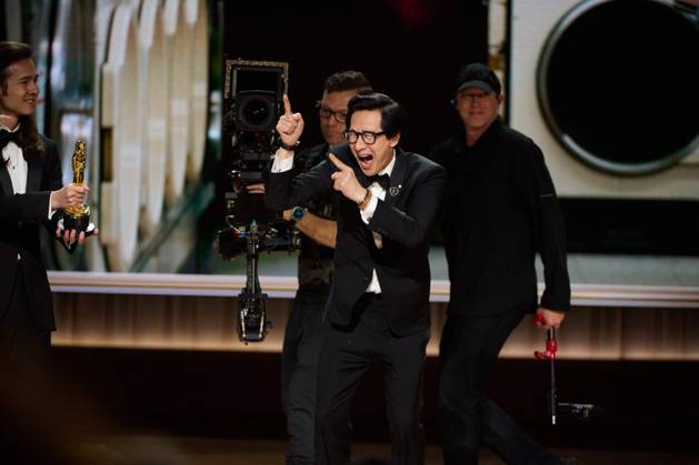 Ke Huy Quan reacts to a win for the OscarÂ® for Best Picture during the live ABC telecast of the 95th OscarsÂ® at the DolbyÂ® Theatre at Ovation Hollywood on Sunday, March 12, 2023.  Copyright: xA.M.P.A.S.x 34494-533PLX