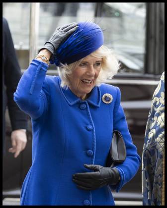 . 13 03 2023. London, United Kingdom. Camilla, Queen Consort, arriving at the Commonwealth Day service at Westminster Abbey in London. xStephenxLockx xi-Imagesx IIM-24226-0114