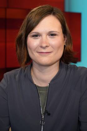 Karen Malsy in der ARD-Talkshow hart aber fair im Studio Adlershof. Berlin, 13.03.2023