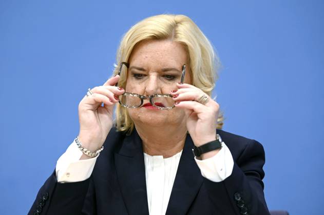 Eva Högl bei der Bundespressekonferenz zur Vorstellung des Jahresberichtes 2022 im Haus der Bundespressekonferenz. Berlin, 14.03.2023
