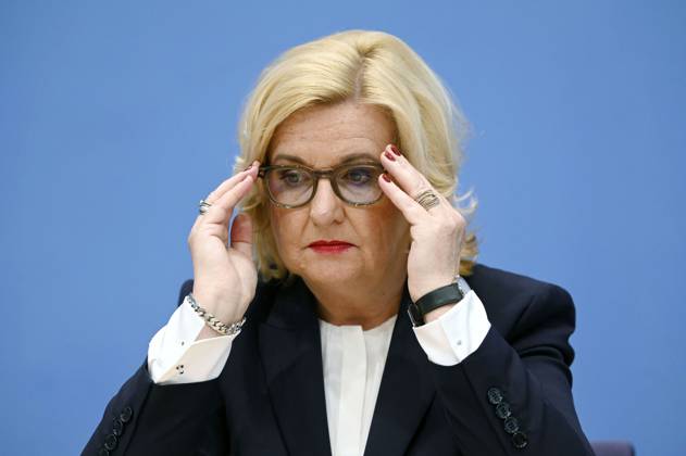 Eva Högl bei der Bundespressekonferenz zur Vorstellung des Jahresberichtes 2022 im Haus der Bundespressekonferenz. Berlin, 14.03.2023