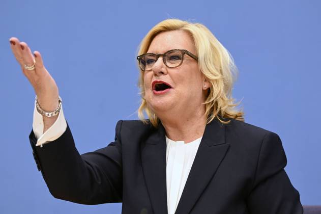 Eva Högl bei der Bundespressekonferenz zur Vorstellung des Jahresberichtes 2022 im Haus der Bundespressekonferenz. Berlin, 14.03.2023