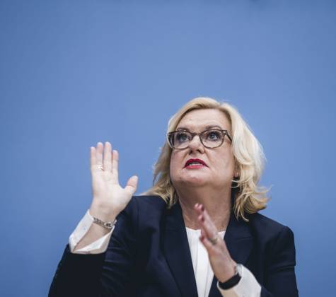 Die Wehrbeauftragte des Deutschen Bundestages, Eva Hoegl (SPD) im Rahmen der Vorstellung des Jahresberichtes 2022 in der Bundespressekonferenz. Berlin, 14.03.2023. Berlin Deutschland