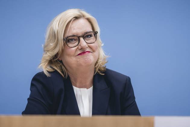 Die Wehrbeauftragte des Deutschen Bundestages, Eva Hoegl (SPD) im Rahmen der Vorstellung des Jahresberichtes 2022 in der Bundespressekonferenz. Berlin, 14.03.2023. Berlin Deutschland