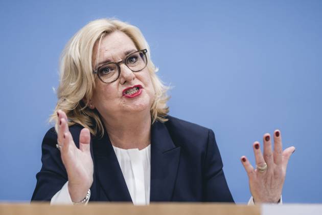 Die Wehrbeauftragte des Deutschen Bundestages, Eva Hoegl (SPD) im Rahmen der Vorstellung des Jahresberichtes 2022 in der Bundespressekonferenz. Berlin, 14.03.2023. Berlin Deutschland