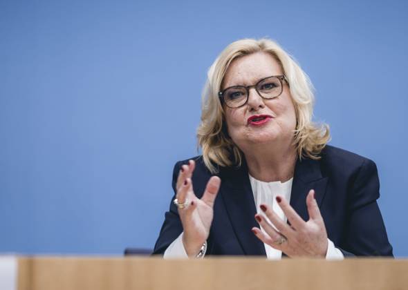 Die Wehrbeauftragte des Deutschen Bundestages, Eva Hoegl (SPD) im Rahmen der Vorstellung des Jahresberichtes 2022 in der Bundespressekonferenz. Berlin, 14.03.2023. Berlin Deutschland