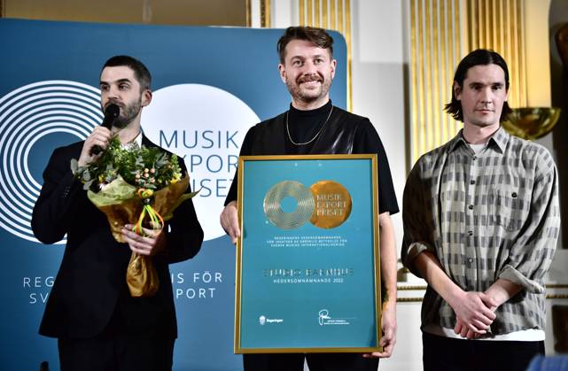 STOCKHOLM 230314 The Governments honorary award for numerous efforts for Swedish music exports in 2022 went to Studio Barnhus, KornÃ l Kovacs, Axel Boman and Petter Nordkvist during the awarding of the Governments Music Export Award in the Bla Salongen at the Ministry of Foreign Affairs Stockholm Sweden POL x12150x,  Copyright: xCaisaxRasmussenx xTTx MUSIKEXPORTPRISET TTABB0000000000170107