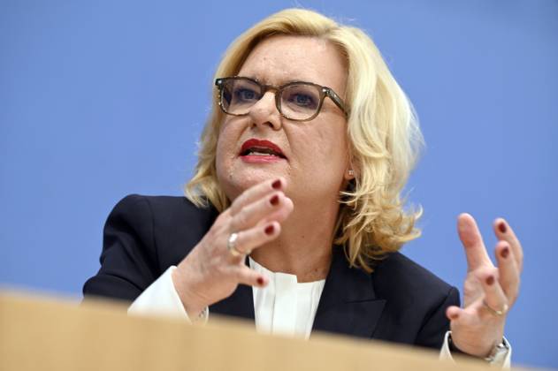 Eva Högl bei der Bundespressekonferenz zur Vorstellung des Jahresberichtes 2022 im Haus der Bundespressekonferenz. Berlin, 14.03.2023