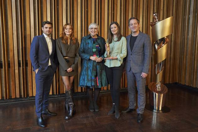 Bilder des Jahres 2023, Entertainment 03 März Entertainment Themen der Woche KW12 Entertainment Bilder des Tages DEUTSCHER FILMPREIS 2023: Bekanntgabe der Nominierungen Claudia Roth, der Beauftragten der Bundesregierung für Kultur und Medien, wird das Präsidium der Deutschen Filmakademie, Alexandra Maria Lara und Florian Gallenberger, sowie die Filmpreis-Botschafter:innen Lea van Acken und Lucas Reiber bei DEUTSCHER FILMPREIS 2023: Bekanntgabe der Nominierungen im Kino International am 24.03.2023 in Berlin Copyright: xEventpressxRadkex