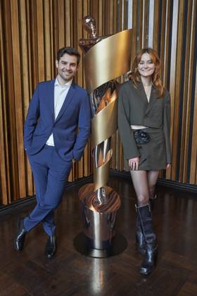 DEUTSCHER FILMPREIS 2023: Bekanntgabe der Nominierungen Filmpreis-Botschafter:innen Lea van Acken und Lucas Reiber bei DEUTSCHER FILMPREIS 2023: Bekanntgabe der Nominierungen im Kino International am 24.03.2023 in Berlin Copyright: xEventpressxRadkex