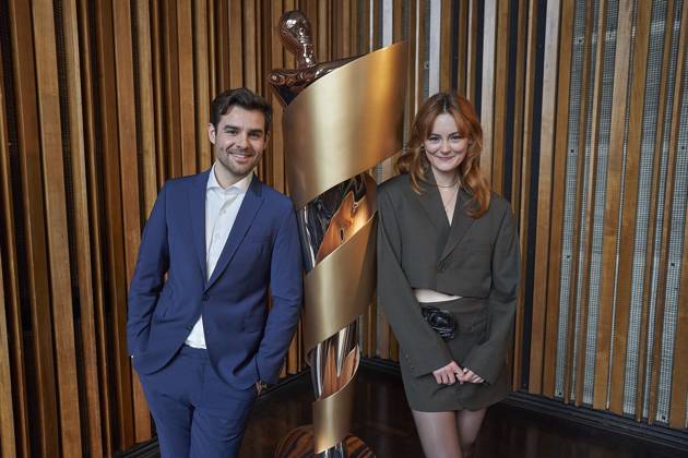 DEUTSCHER FILMPREIS 2023: Bekanntgabe der Nominierungen Filmpreis-Botschafter:innen Lea van Acken und Lucas Reiber bei DEUTSCHER FILMPREIS 2023: Bekanntgabe der Nominierungen im Kino International am 24.03.2023 in Berlin Copyright: xEventpressxRadkex