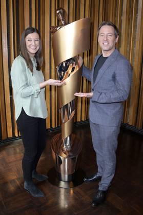 Alexandra Maria Lara und Florian Gallenberger bei der Bekanntgabe der Nominierungen für den Deutschen Filmpreis 2023 im Kino International. Berlin, 24.03.2023