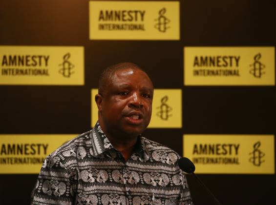 Amnesty s Global Annual Report 2022 2023 Regional Launch In Colombo Deprose Muchena, Amnesty International Senior Director speaks during a regional launch of Amnesty s global annual report 2022 2023 in Colombo, Sri Lanka on March 28, 2023. Colombo Sri Lanka  Copyright: xPradeepxDambaragex originalFilename: dambarage-amnestys230328_npr4R.jpg