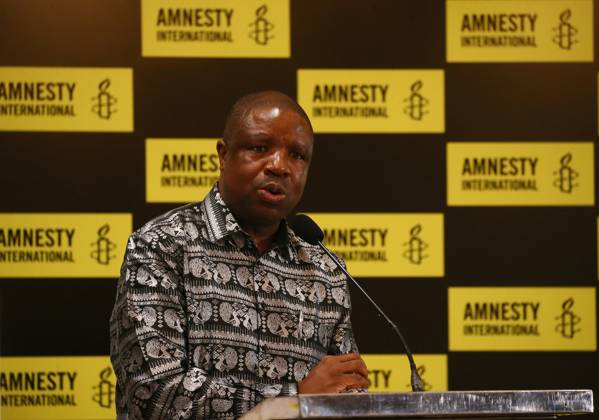Amnesty s Global Annual Report 2022 2023 Regional Launch In Colombo Deprose Muchena, Amnesty International Senior Director speaks during a regional launch of Amnesty s global annual report 2022 2023 in Colombo, Sri Lanka on March 28, 2023. Colombo Sri Lanka  Copyright: xPradeepxDambaragex originalFilename: dambarage-amnestys230328_npd2d.jpg