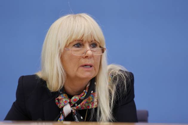 Iris Spranger, Vorsitzende der Innenministerkonferenz (IMK) und Senatorin für inneres, Digitalisierung und Sport, Land Berlin, Deutschland, Berlin, Bundespressekonferenz, Thema: Polizeiliche Kriminalstatistik 2022