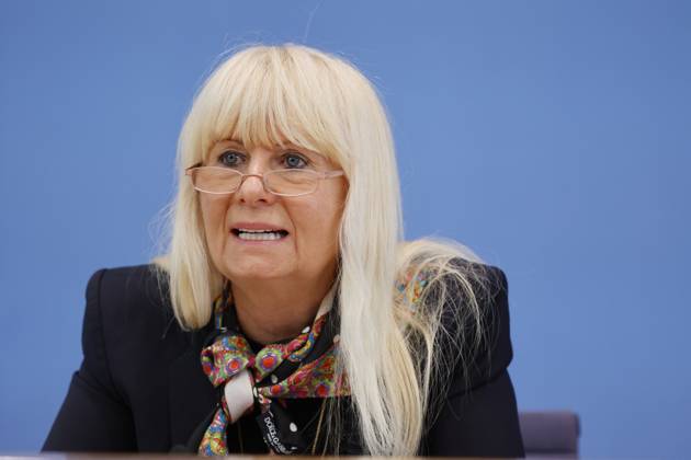 Iris Spranger, Vorsitzende der Innenministerkonferenz (IMK) und Senatorin für inneres, Digitalisierung und Sport, Land Berlin, Deutschland, Berlin, Bundespressekonferenz, Thema: Polizeiliche Kriminalstatistik 2022