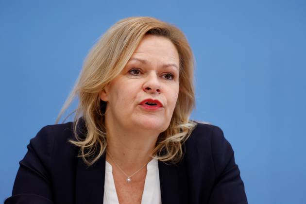 Bundesministerin des Innern und für Heimat Nancy Faeser, Deutschland, Berlin, Bundespressekonferenz, Thema: Polizeiliche Kriminalstatistik 2022
