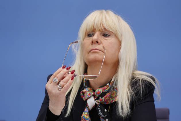 Iris Spranger, Vorsitzende der Innenministerkonferenz (IMK) und Senatorin für inneres, Digitalisierung und Sport, Land Berlin, Deutschland, Berlin, Bundespressekonferenz, Thema: Polizeiliche Kriminalstatistik 2022