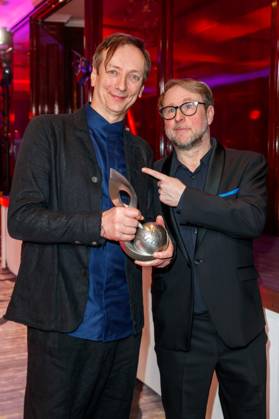 GEMA MusikautorInnenpreis 2023 Volker Bertelmann und Bjarne Maedel beim 14. GEMA MusikautorInnenpreis im Ritz Carlton am 30.03.2023 in Berlin. Copyright: xEventpressxKochanx