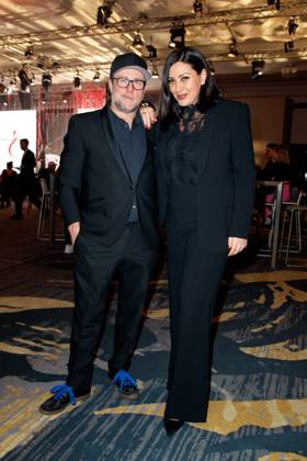 GEMA MusikautorInnenpreis 2023 Bjarne Maedel und Jasmin Shakeri beim 14. GEMA MusikautorInnenpreis im Ritz Carlton am 30.03.2023 in Berlin. Copyright: xEventpressxKochanx