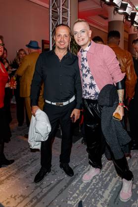 GEMA MusikautorInnenpreis 2023 Alex Christensen und Chris Harms (Lord of the Lost) beim 14. GEMA MusikautorInnenpreis im Ritz Carlton am 30.03.2023 in Berlin. Copyright: xEventpressxKochanx