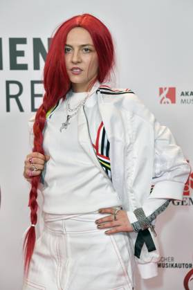 Haiyti beim 14. Deutschen Musikautor*innenpreis der GEMA 2023 im Hotel The Ritz-Carlton. Berlin, 30.03.2023