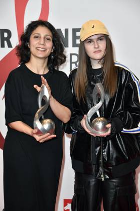 Farzia Fallah und Luna beim 14. Deutschen Musikautor*innenpreis der GEMA 2023 im Hotel The Ritz-Carlton. Berlin, 30.03.2023