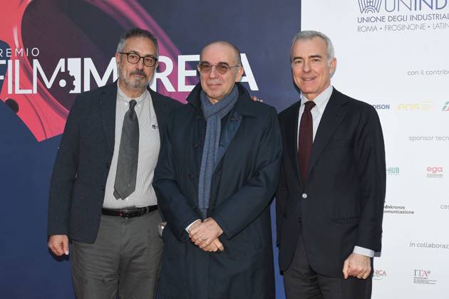 Rome , Casa del Cinema Film Enterprise Award 2023 , In the photo: Mario Sesti Giuseppe Tornatore Giampaolo Letta  Copyright: xVincenzoxLandix xipa-agency.netx xVincenzoxLandix IPA_IPA37267335