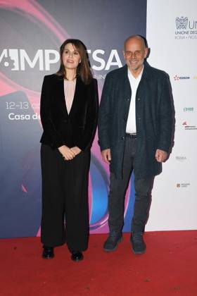 Rome , Casa del Cinema Film Enterprise Award 2023 , In the photo: Paola Cortellesi Riccardo Milani  Copyright: xVincenzoxLandix xipa-agency.netx xVincenzoxLandix IPA_IPA37287602