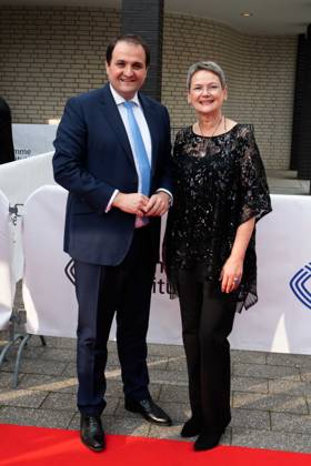 Nathanael LIMINSKI, Leiter der Staatskanzlei NRW, Frauke GERLACH, Direktorin Adolf Grimme-Institut, Roter Teppich, Red Carpet Show, Ankunft, arrival, 59. Verleihung des Adolf-Grimme-Preises Adolf-Grimme-Preis Grimmepreis in Marl, 21.04.2023. oÂ¥Ã‚