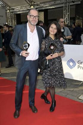 Marcus Lenz und Mila Teshaieva bei der 59. Verleihung des Grimme Preises 2023 im Theater der Stadt Marl. Marl, 21.04.2023
