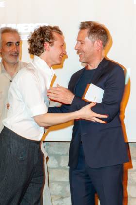 Nominiertenabend des Deutschen Filmpreises Lola 2023 Felix Kammerer und Florian Gallenberger beim Nominiertenabend des Deutschen Filmpreises Lola 2023 in der Fabrik 23 am 22.04.2023 in Berlin. Copyright: xEventpressxKochanx