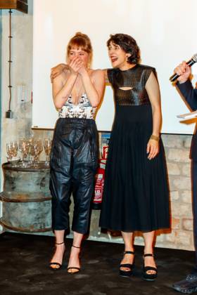 Nominiertenabend des Deutschen Filmpreises Lola 2023 Leonie Benesch und Zar Amir Ebrahimi beim Nominiertenabend des Deutschen Filmpreises Lola 2023 in der Fabrik 23 am 22.04.2023 in Berlin. Copyright: xEventpressxKochanx