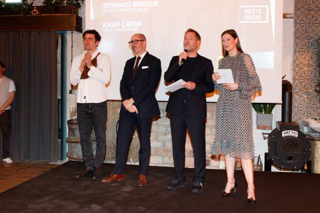 Nominiertenabend des Deutschen Filmpreises Lola 2023 Ilker Catak, Edward Berger, Florian Gallenberger und Alexandra Maria Lara beim Nominiertenabend des Deutschen Filmpreises Lola 2023 in der Fabrik 23 am 22.04.2023 in Berlin. Copyright: xEventpressxKochanx