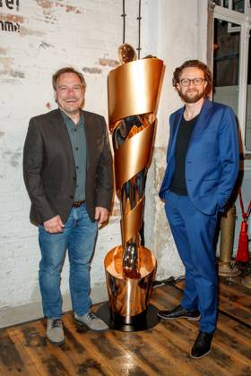 Nominiertenabend des Deutschen Filmpreises Lola 2023 Markus Frank und Frank Petzold beim Nominiertenabend des Deutschen Filmpreises Lola 2023 in der Fabrik 23 am 22.04.2023 in Berlin. Copyright: xEventpressxKochanx