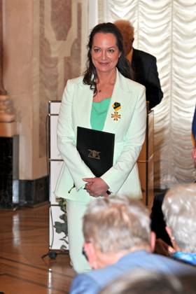 erleihung des Verdienstorden des Landes Baden-Württemberg. Natalia Wörner anläßlich der Verleihung des Verdienstorden des Landes Baden-Württemberg am 22.04.2023 im Schloss Mannheim. 20230422MWI64234
