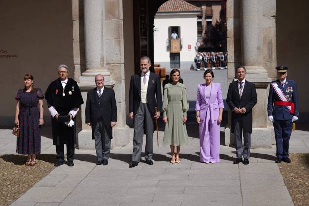 Spanish King Felipe VI and Queen Letizia during the Miguel de Cervantes 2023 Spanish Language Literature Awards Ceremony in Alcala de Henares Madrid on Monday, 24 April 2023 Cordon Press