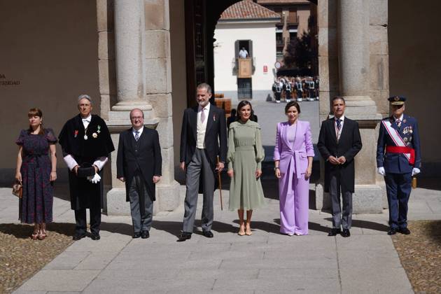 Spanish King Felipe VI and Queen Letizia during the Miguel de Cervantes 2023 Spanish Language Literature Awards Ceremony in Alcala de Henares Madrid on Monday, 24 April 2023 Cordon Press
