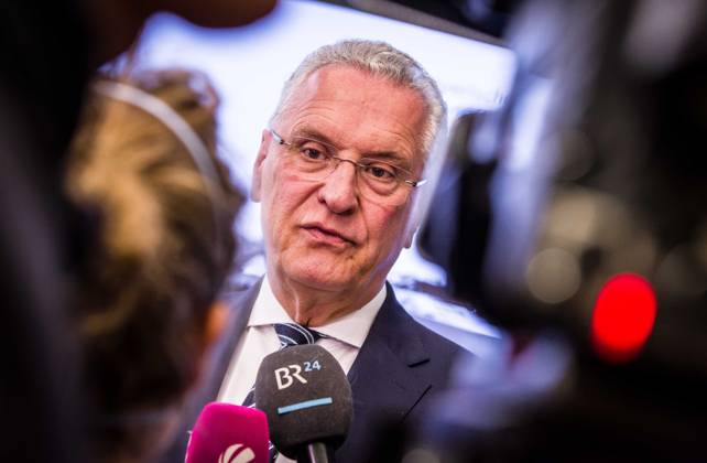 April 24, 2023, Munich, Bavaria, Germany: JOACHIM HERRMANN, Interior Minister of the State of Bavaria. The Bavarian Verfassungsschutz (Secret Service, Office for the Protection of the Constitution) released the 2022 report detailing threats to the state of Bavaria and the country. Over the past years, conspiracy theorists, new age and wellness extremists, right-extremists, Reichsbuerger (sovereign citizens), and various enemies of democracy have taken a leading role against the German state and society, with such cases as Terror Gruppe S. and the alleged Reichsbuerger terrorist plot to topple the state underscoring that the threats are not giving up. Other threats to the state include those that may be directed by Russian intelligence as - ZUMAb160 20230424_zbp_b160_047 Copyright: xSachellexBabbarx