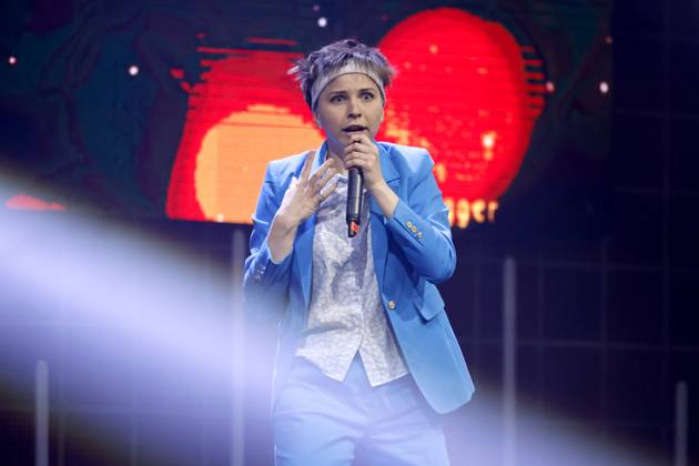 Musikerin und Komikerin Coremy bei der Wahl zu den Goldenen Bloggern 2023 im Rudas Club. Düsseldorf, 24.04.2023 NRW Deutschland Copyright: xChristophxHardtx