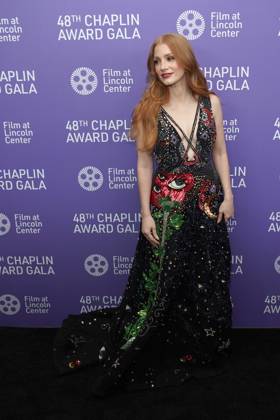 Jessica Chastain at arrivals for Film at Lincoln Centerâ€™s 48th Chaplin Award Gala, Alice Tully Hall at Lincoln Center, New York, NY April 24, 2023. Photo By: Kristin Callahan Everett Collection at arrivals for Film at Lincoln Centerâ€™s 48th Chaplin Award Gala, Alice Tully Hall at Lincoln Center, New York, NY April 24, 2023. Photo By: Kristin Callahan Everett Collection PUBLICATIONXNOTxINxCANxCHNxFRAxITAxJPNxNORxPOLxRUSxESPxUKxUSA
