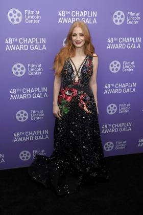 Jessica Chastain at arrivals for Film at Lincoln Centerâ€™s 48th Chaplin Award Gala, Alice Tully Hall at Lincoln Center, New York, NY April 24, 2023. Photo By: Kristin Callahan Everett Collection at arrivals for Film at Lincoln Centerâ€™s 48th Chaplin Award Gala, Alice Tully Hall at Lincoln Center, New York, NY April 24, 2023. Photo By: Kristin Callahan Everett Collection PUBLICATIONXNOTxINxCANxCHNxFRAxITAxJPNxNORxPOLxRUSxESPxUKxUSA