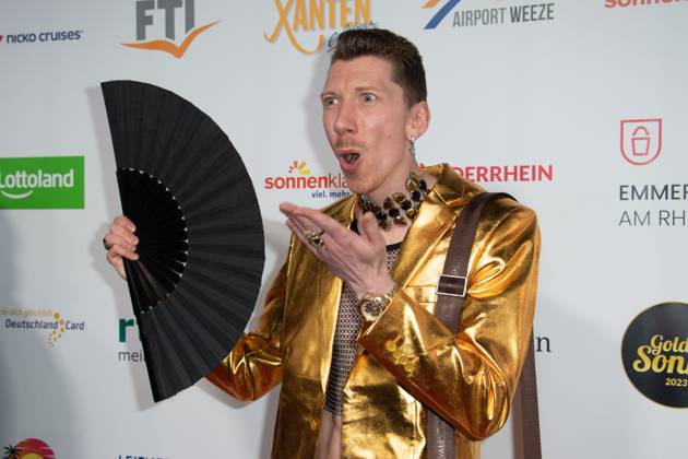Manuel FLICKINGER, TV Darsteller, Roter Teppich, Red Carpet Show, Ankunft, arrival, Die Goldene Sonne 2023, am 22.04.2023 im Wunderland Kalkar,